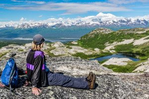 View of Mount McKinley from Kesugi Ridge in Denali State Park, Alaska.