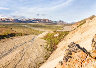 View from Polychrome Pass toward the Alaska Range in Denali National Park, Alaska. Image from below the park road.